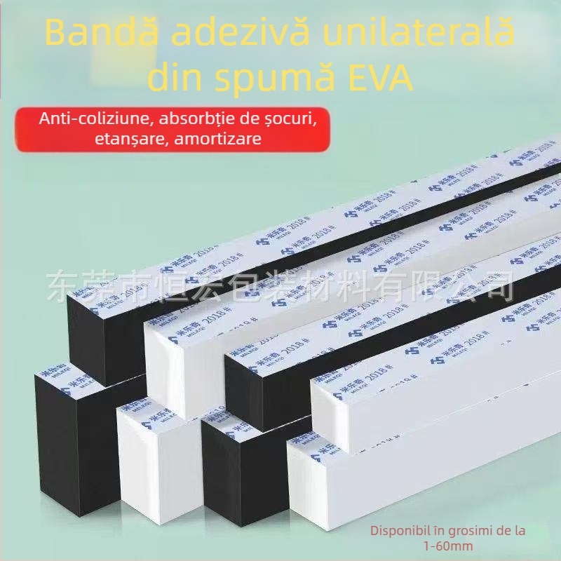 3M bandă EVA din spumă — adezivă cu o singură față sau cu două fețe, bandă de etanșare EVA, grosime 3 mm, izolare fonică de înaltă densitate