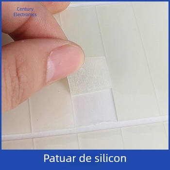 Pad circular din silicon cu adeziv bidirecțional, suport autoadeziv pentru picior, negru, rezistent la uzură, viscozitate înaltă, antiderapant pentru electronice