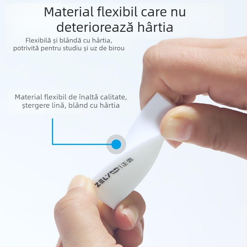 Radieră triunghiulară Zhenglin pentru copii, 2B, ambalată în cutie, pentru artă, fără urme
