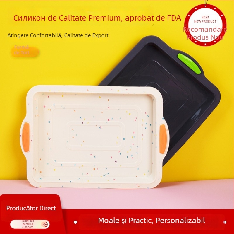 Formă dreptunghiulară din silicon pentru coacere – antiaderentă, pentru gătit acasă