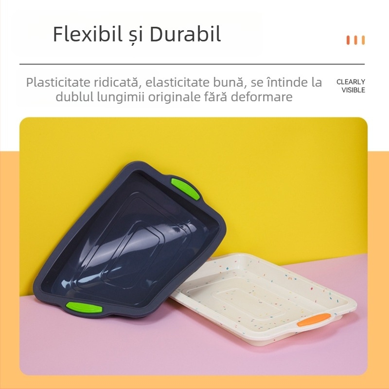 Formă dreptunghiulară din silicon pentru coacere – antiaderentă, pentru gătit acasă