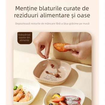 Farfurie hexagonală din oțel inoxidabil cu bază, de calitate alimentară, mică farfurie pentru gustări