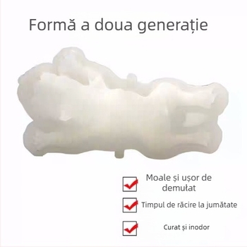 Formă din silicon în formă de Shar-Pei, a doua generație îmbunătățită, pentru mousse de tort, coacere și ciocolată