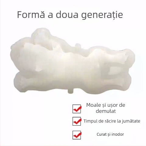 Formă din silicon în formă de Shar-Pei, a doua generație îmbunătățită, pentru mousse de tort, coacere și ciocolată