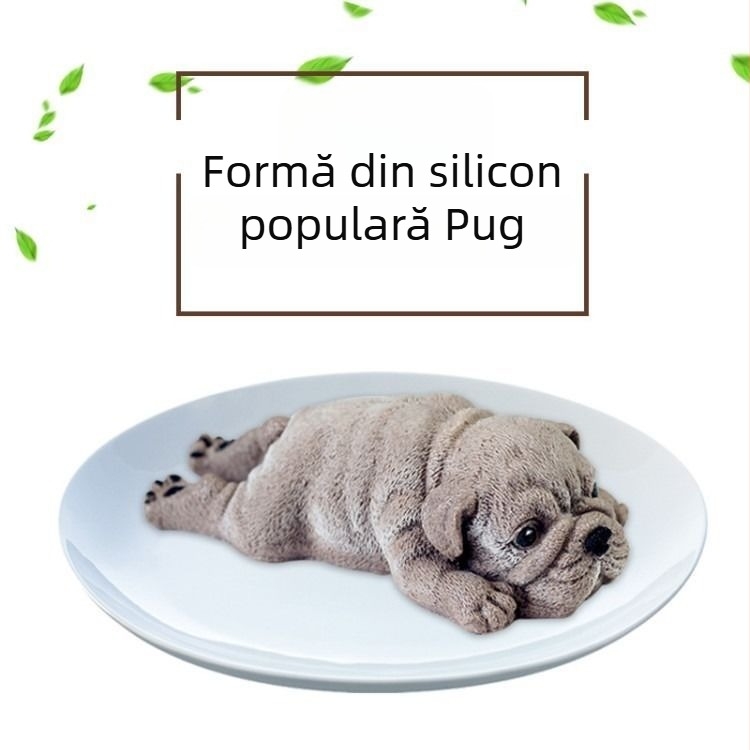 Formă din silicon în formă de Shar-Pei, a doua generație îmbunătățită, pentru mousse de tort, coacere și ciocolată