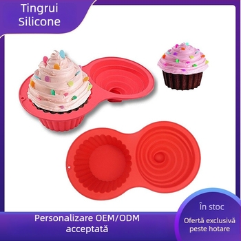 Formă din silicon alimentar, două straturi, pentru prăjituri acasă, rezistentă la temperaturi ridicate
