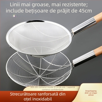 Sită din oțel inoxidabil, mare pentru prăjit în profunzime – bucătărie comercială