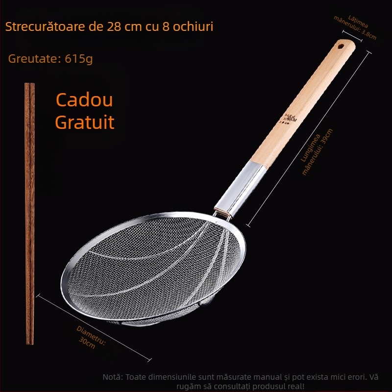 Sită din oțel inoxidabil, mare pentru prăjit în profunzime – bucătărie comercială