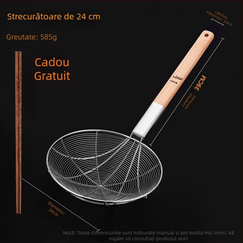 Sită din oțel inoxidabil, mare pentru prăjit în profunzime – bucătărie comercială