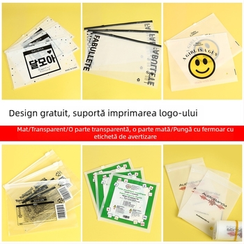 Geantă cu fermoar din CPE EVA transparentă, mată, grosime extra, 50x60 cm, pentru ambalarea hainelor