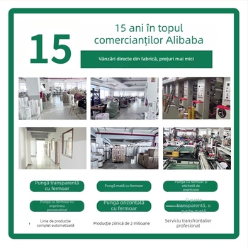 Geantă cu fermoar din CPE EVA transparentă, mată, grosime extra, 50x60 cm, pentru ambalarea hainelor