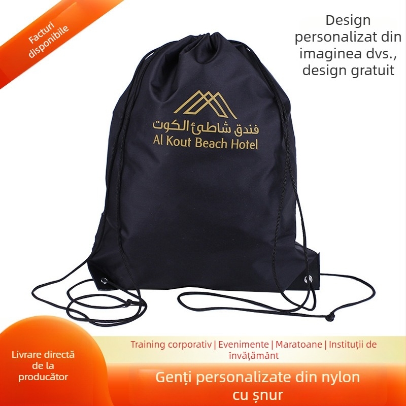 Rucsac din nylon cu șnur – rucsac sport personalizat pentru bărbați și femei, geantă de fitness, pentru antrenament la baschet