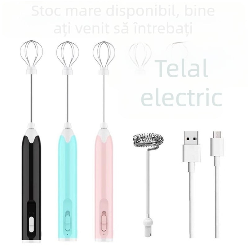 Amestecător electric manual pentru ouă și smântână, spumator de lapte compact pentru uz casnic