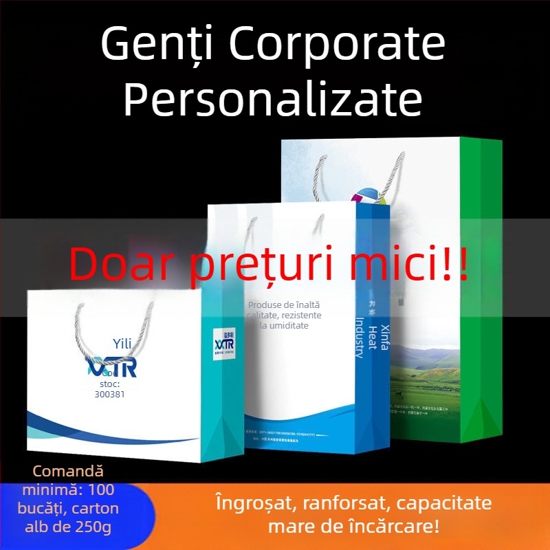 Pungi de hârtie personalizate pentru afaceri cu imprimare a logo-ului, pungi cadou, pungi de cumpărături promoționale și ambalaje pentru expoziții