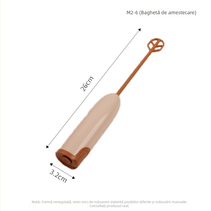 Bețișor electric de amestec pentru cafea, lapte și ceai; băterea albușului de ou și pudră proteică