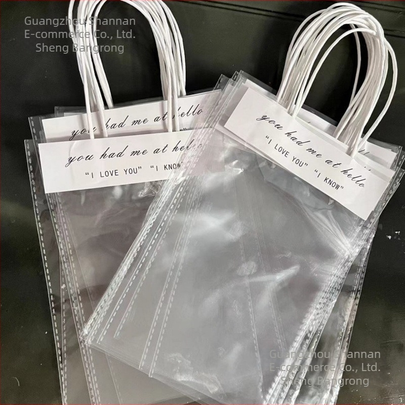 Geantă transparentă mică cu un motif ciudat de păpușă din ipsos, potrivită pentru bijuterii și accesorii mici.
