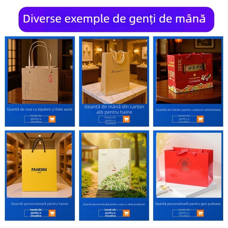 Genți din carton alb, personalizate, pentru haine și cadouri, comenzi în loturi mici, genți de mână cu ștampilă aurie, genți de hârtie imprimate în culori