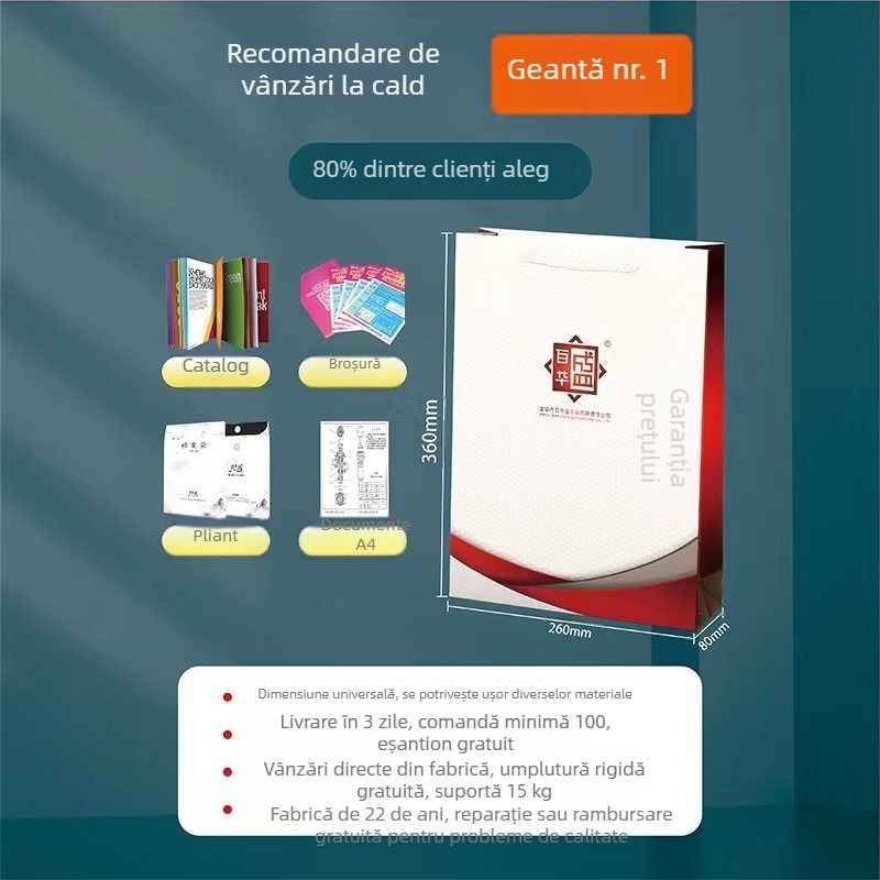 Geantă de hârtie cadou personalizabilă cu imprimare a logo-ului în mai multe culori, construcție întărită pentru magazine de îmbrăcăminte și ceai