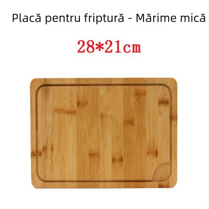 Tava de servire din bambus - placă pentru pizza, rotundă sau pătrată, diametrul 20 cm