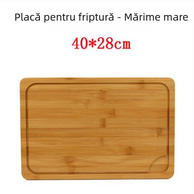 Tava de servire din bambus - placă pentru pizza, rotundă sau pătrată, diametrul 20 cm