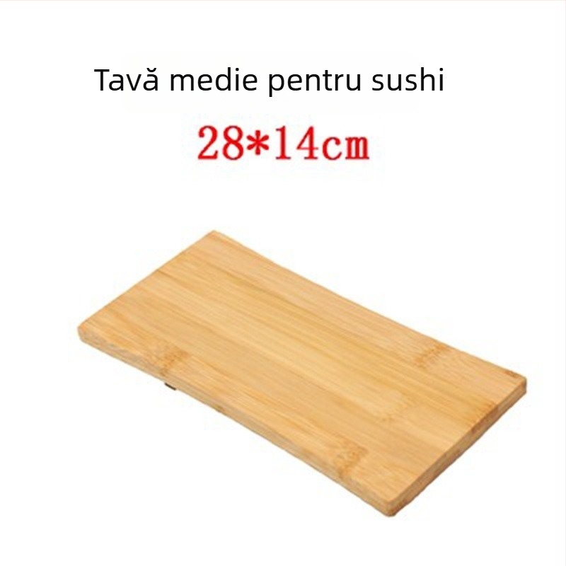 Tava de servire din bambus - placă pentru pizza, rotundă sau pătrată, diametrul 20 cm