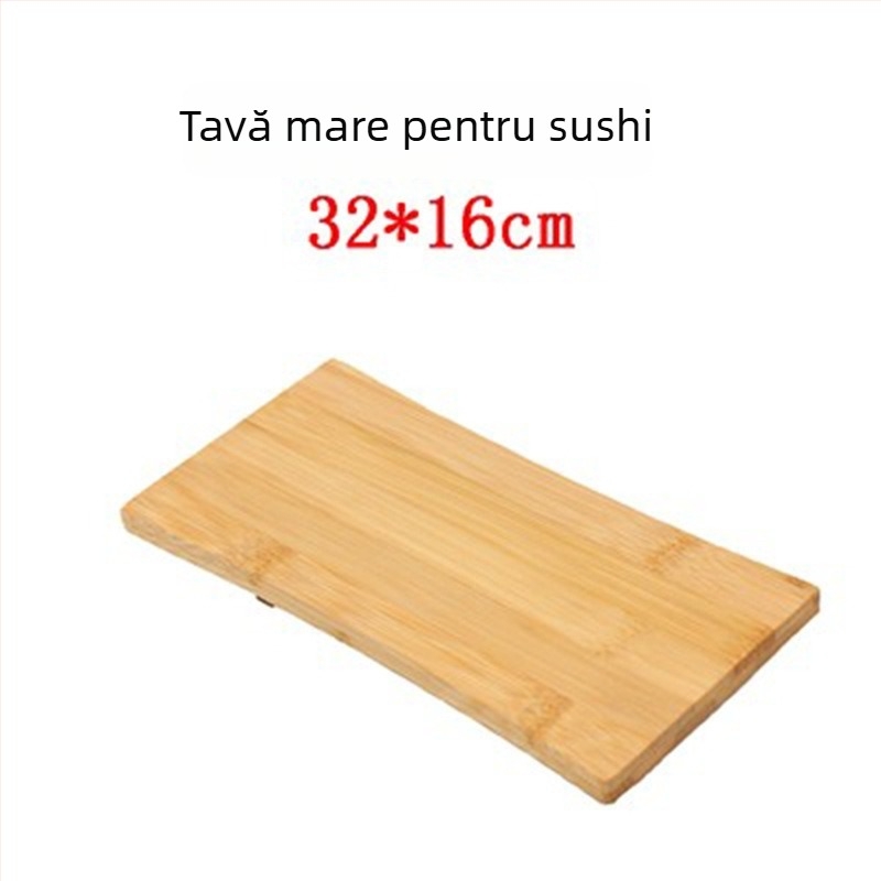 Tava de servire din bambus - placă pentru pizza, rotundă sau pătrată, diametrul 20 cm
