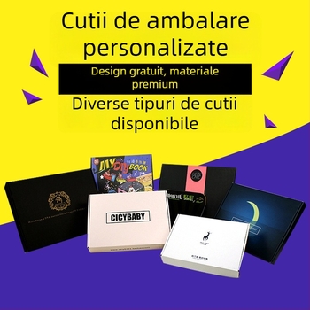 Cutie albă din carton pentru ambalaje personalizate de cosmetice, medicamente și produse de sănătate – cutie cadou din carton ondulat, imprimare offset, laminare mată și ștanțare la cald (tiraj mic)