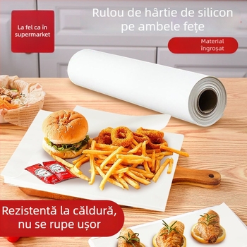 Hârtie de copt din silicon extra-groasă pentru bucătărie, pergament de copt, hârtie absorbantă pentru ulei, folie de aluminiu pentru cuptor