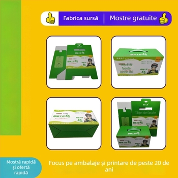 Cutie din hârtie cu închidere la bază, personalizabilă, pentru ambalaje alimentare premium și cadouri