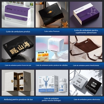Cutie cadou personalizată pentru cosmetice, cu capac flip și sertar.