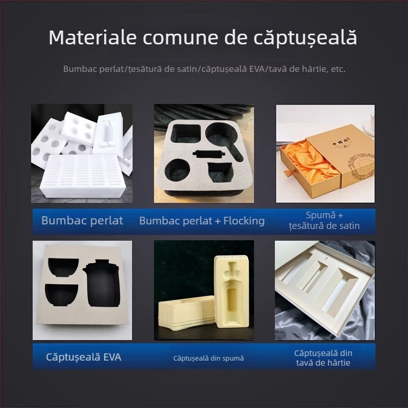 Cutie cadou personalizată pentru cosmetice, cu capac flip și sertar.