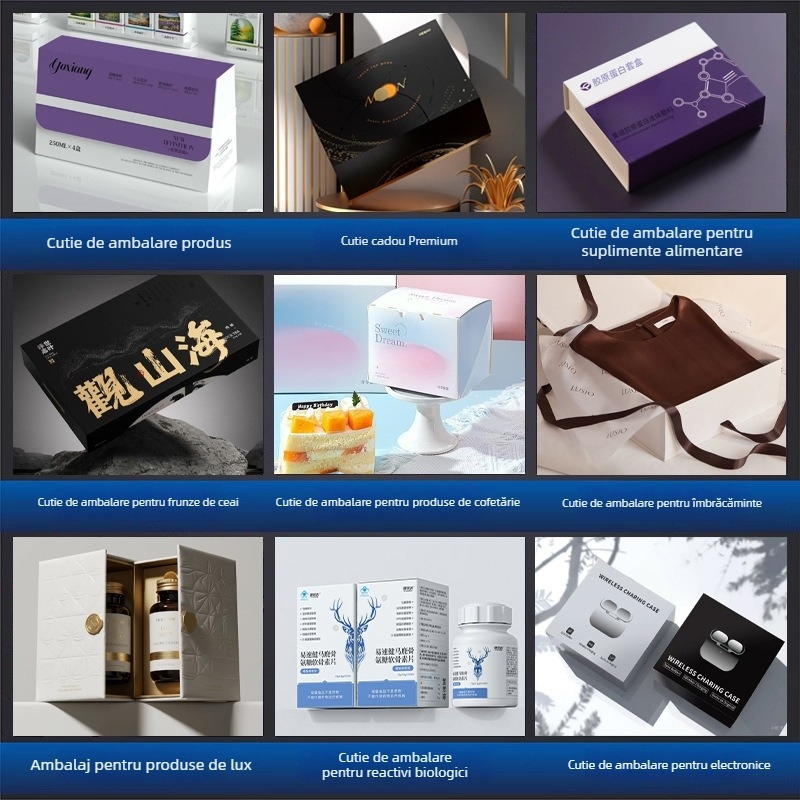 Cutie cadou personalizată pentru cosmetice, cu capac flip și sertar.