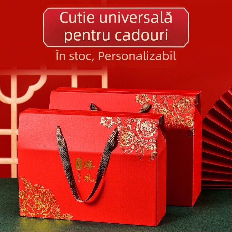 Cutie cadou pentru Festivalul de Primăvară, cutie gata de utilizare, cutie pentru prăjituri și fructe, cutie goală, carton premium, cutie pentru gustări