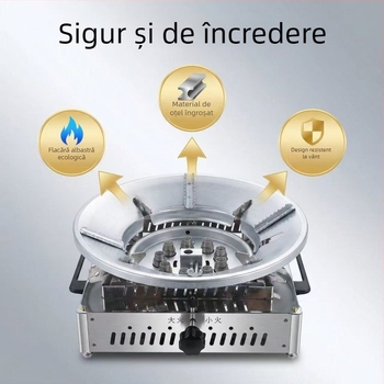 Arzător casetă ecologic, sigur și destinat uzului comercial, portabil pentru exterior