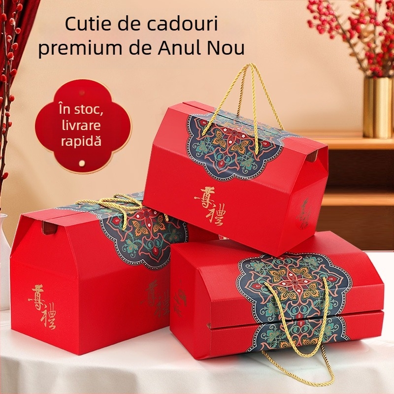 Cutie cadou de Anul Nou – specialități locale premium, delicatese de munte și produse uscate, ambalaj personalizabil