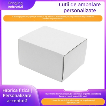 Cutie cadou albă din carton pliabil cu logo personalizat, ambalaj color pentru electronice și produse cosmetice