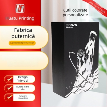 Cutie cadou colorată, carton ondulat pliabil, ambalaj cosmetic cu imprimare logo, personalizabil