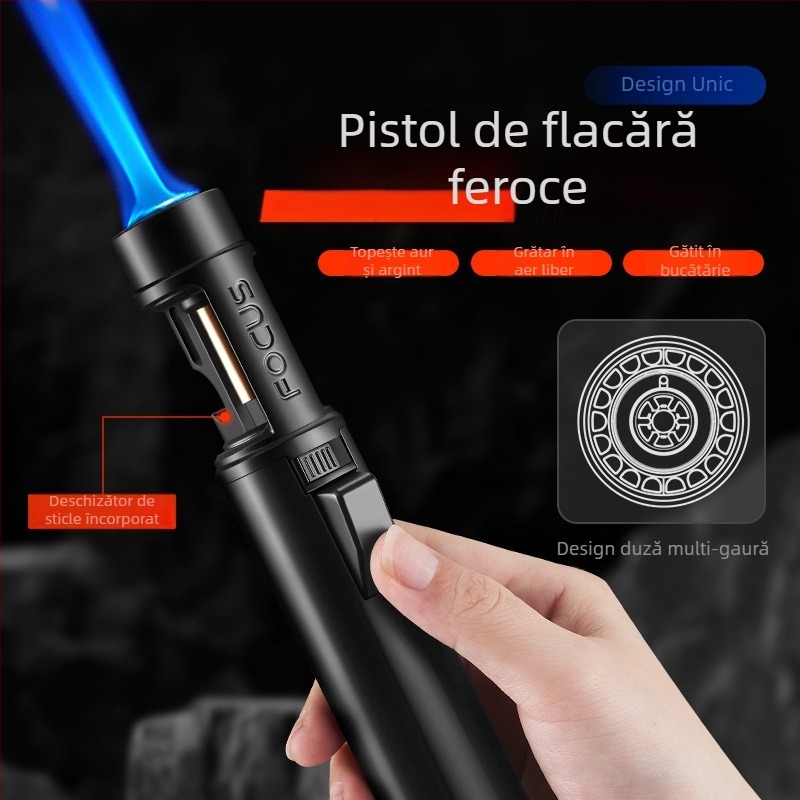 SG013 Aprindător antivânt pentru trabucuri, cu pistol de spray portabil, pentru grătar în aer liber și deschizător de sticle