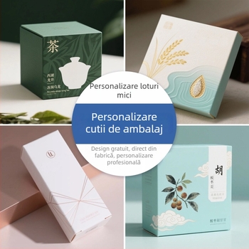 26 cutii cadou colorate, personalizate, cu fereastră – imprimare ambalaje