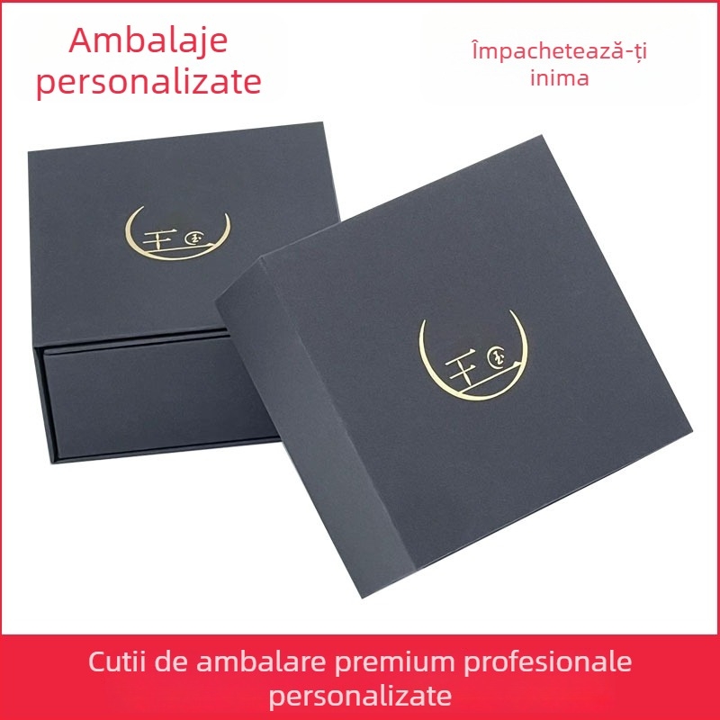 Cutie cadou premium cu capac rabatabil, design în formă de carte, închidere magnetică, ambalaj cosmetic personalizabil