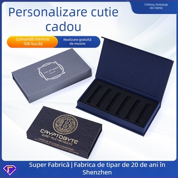 Cutie cadou personalizabilă pentru cosmetice – cutie în formă de carte cu sertar și capac magnetic