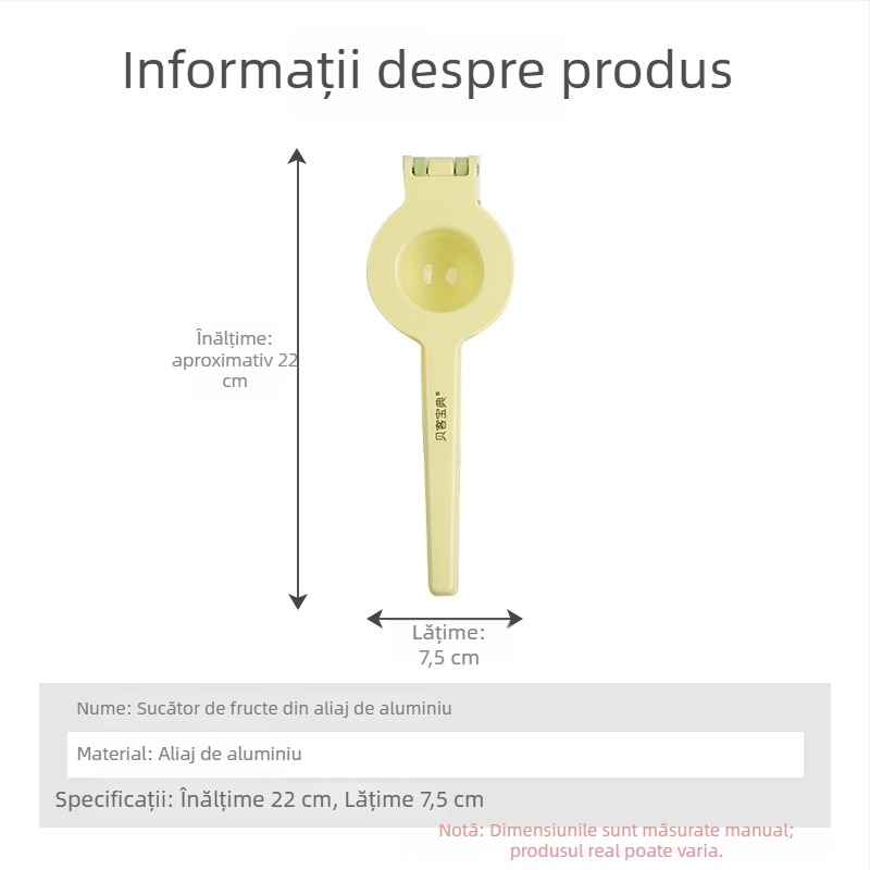 Storcător de lămâi cu trei niveluri, storcător de fructe 2 în 1, manual, multifuncțional