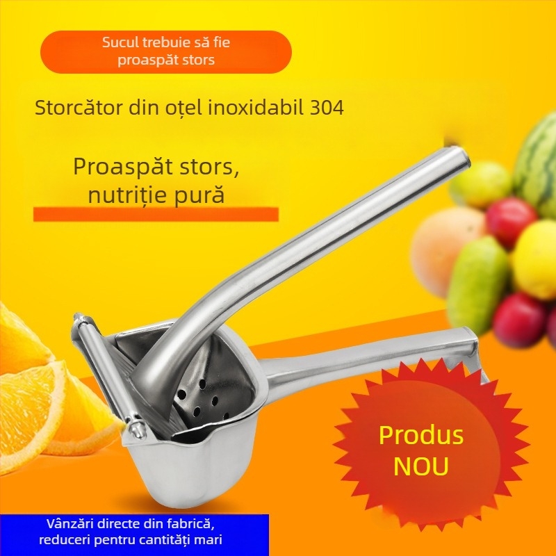Storcător manual din oțel inoxidabil 304 pentru lămâie, pepene și trestie de zahăr – storcător de fructe multifuncțional