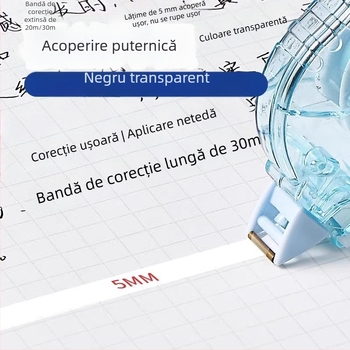 Plus bandă corectoare pentru elevi, capacitate mare, nucleu înlocuabil, 20 m sau 30 m