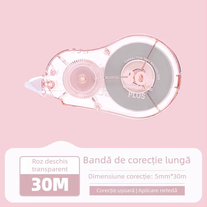 Plus bandă corectoare pentru elevi, capacitate mare, nucleu înlocuabil, 20 m sau 30 m