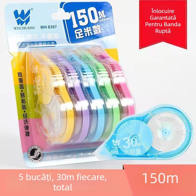 Bandă corectoare cu capacitate mare pentru elevi, pachet accesibil, design creativ