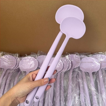 Minojia spatulă din silicon, spatulă pentru ciuperci, spatulă mică de gătit, lingură de prăjit, antiaderent, calitate alimentară, rezistentă la temperaturi înalte, utilizare casnică