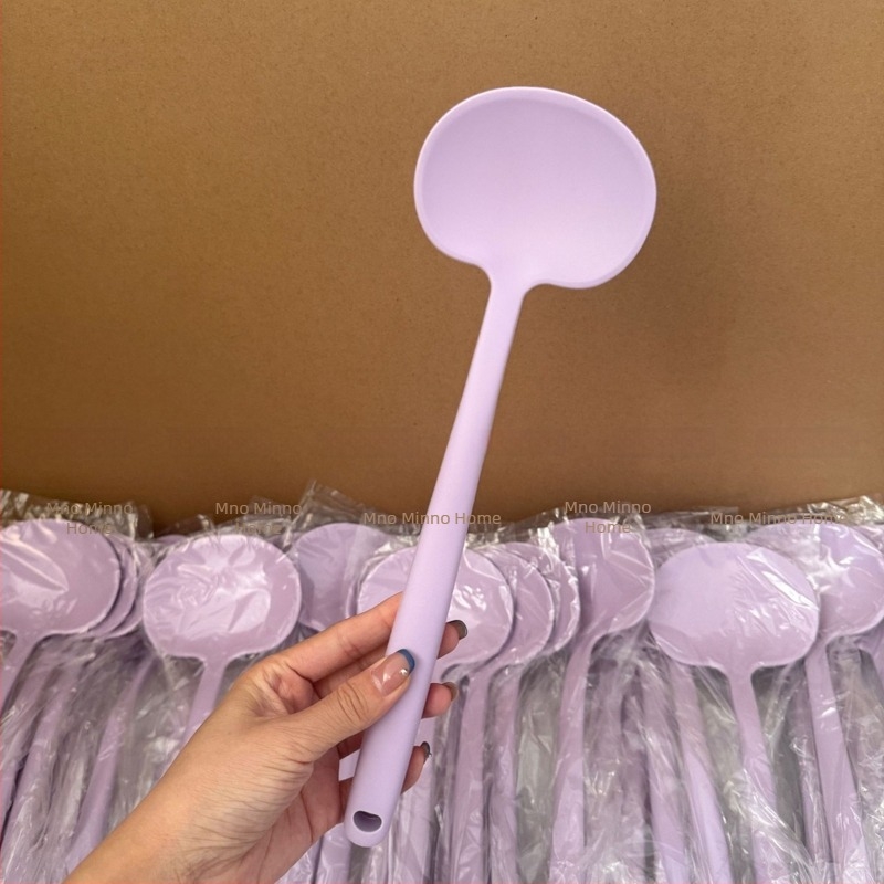 Minojia spatulă din silicon, spatulă pentru ciuperci, spatulă mică de gătit, lingură de prăjit, antiaderent, calitate alimentară, rezistentă la temperaturi înalte, utilizare casnică