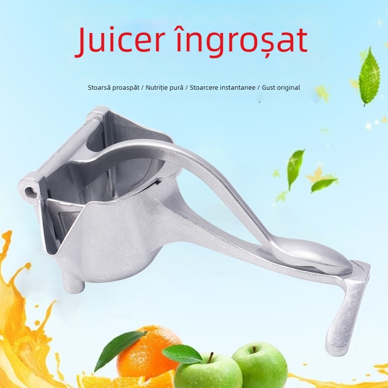 Presă manuală de fructe pentru uz casnic — compactă, pentru lămâi și rodie, cu separator de suc