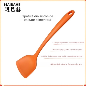 Spatulă din silicon pentru wok, antiaderentă, de calitate alimentară, silențioasă, rezistentă la temperaturi înalte
